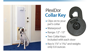 Plexidor Collar Key - Clips on to your pet's collar, Waterproof, Weighs just 0.4 ounces